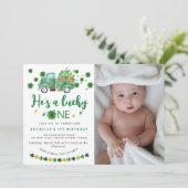 スウィートラッキー ワン フォト バースデーパーティ 招待状 (スタンド正面)