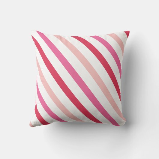 スウィートラブハートストライプズバレンタインデークッション クッション (裏面)