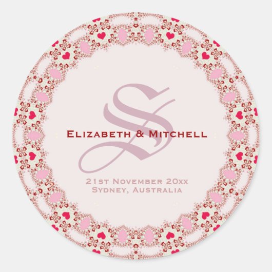 スウィートラブハートス結婚レースの形見 ラウンドシール (正面)