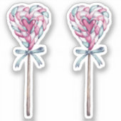 スウィートラブハートマーシュマロ棒つきキャンデーシール シール (正面)