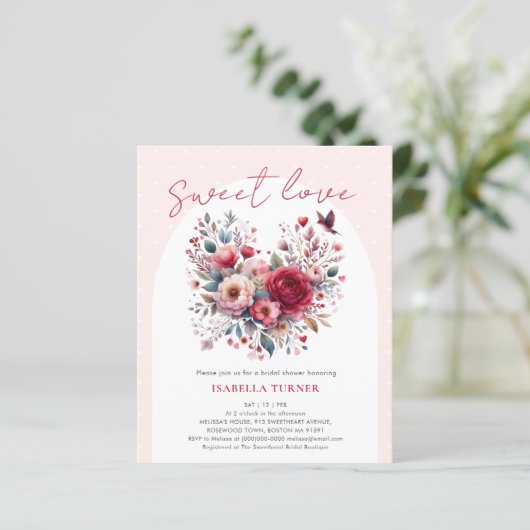 スウィートラブブライダルシャワー予算招待状 (スタンド正面)