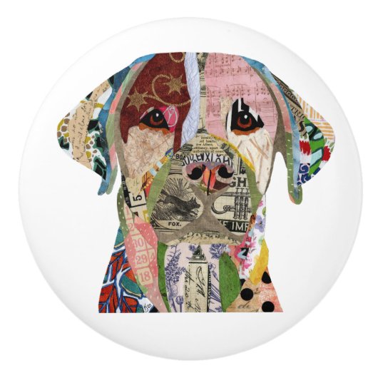 スウィートラブラドールレトリエバードグッチャーカード セラミックノブ (正面)