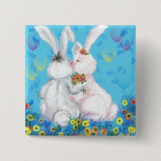 スウィートラブ – キス – ハグ 缶バッジ (正面)