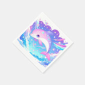 スウィートラ威厳のあるイルカベビーシャワー スタンダードカクテルナプキン (角)