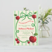 スウィートリトルさくらんぼベビーシャワー招待状 招待状 (スタンド正面)