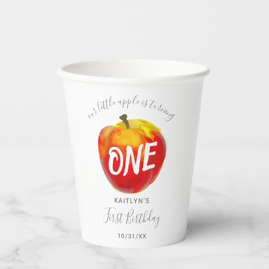 スウィートリトルアップル1st誕生日 紙コップ (正面)