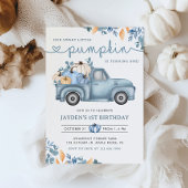 スウィートリトルカボキンブルーオータム誕生日 招待状