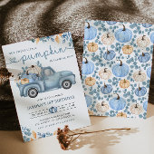 スウィートリトルカボキンブルーオータム誕生日 招待状