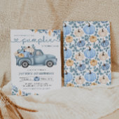 スウィートリトルカボキンブルーオータム誕生日 招待状