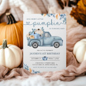 スウィートリトルカボキンブルーオータム誕生日 招待状