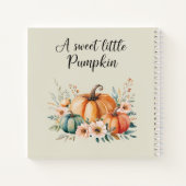 スウィートリトルカボチャデザイン-カスタムベビーショー用 ノートブック (裏面)