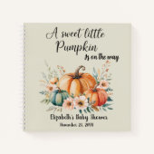 スウィートリトルカボチャデザイン-カスタムベビーショー用 ノートブック (正面)
