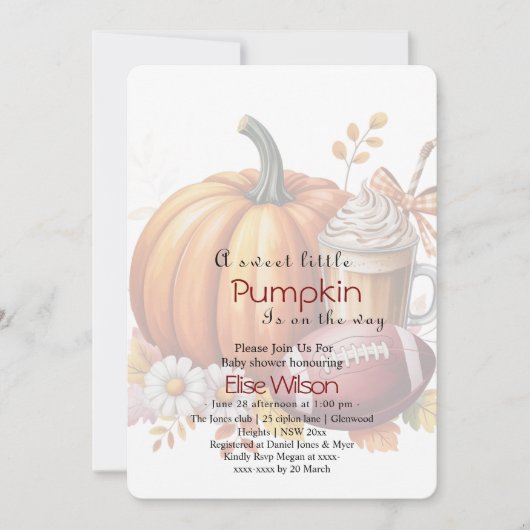 スウィートリトルカボチャラテが途中だ 招待状 (正面)