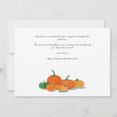 スウィートリトルカボチャ写真秋ベビー発表 シーズンカード (裏面)