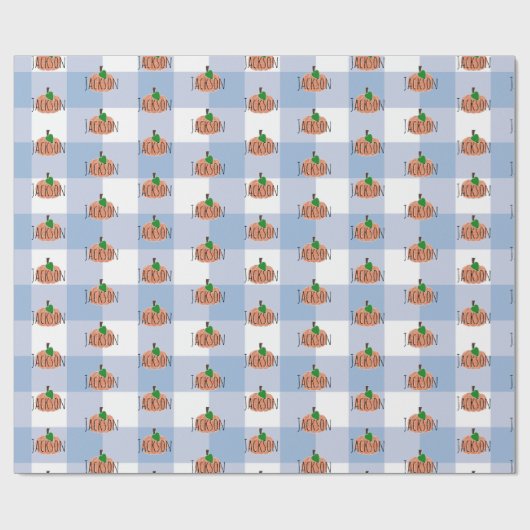 スウィートリトルカボチャ男の赤ちゃん1st誕生日 ラッピングペーパー (フラット)