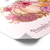 スウィートリトルカボチャ秋ファームピンクトリートヘーマ ポスター (角)