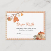 スウィートリトルカボチャ秋ベビーおむつリクエスト エンクロージャーカード (正面)