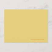 スウィートリトルカボチャ秋ベビーシャワー招待状 インビテーションポストカード (裏面)