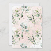 スウィートリトルカボチャ、ピンク秋秋の赤ちゃんシャワー 招待状 (裏面)