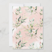 スウィートリトルカボチャ、ピンク秋秋の赤ちゃんシャワー 招待状 (裏面)