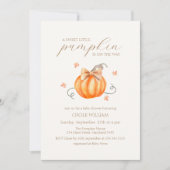 スウィートリトルカンプキンボウ秋ベビーシャワー 招待状 (正面)