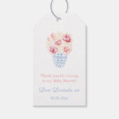 スウィートリトルガール ピンクローズ ベイビーシャワー お土産タグ ギフトタグ (正面)