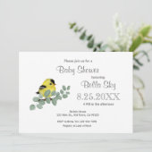 スウィートリトルゴールドフィンチベビーシャワー招待状 招待状 (スタンド正面)