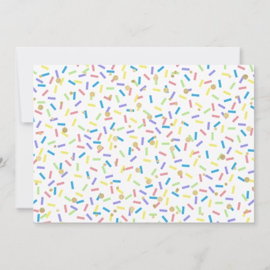 スウィートリトルドーナツガールズセカンドバースデー招待状 招待状 (裏面)