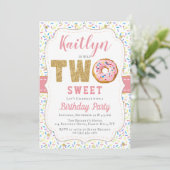 スウィートリトルドーナツガールズセカンドバースデー招待状 招待状 (スタンド正面)