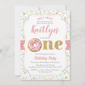 スウィートリトルドーナツガールズ1st誕生日招待状 招待状 (正面)