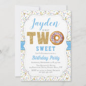 スウィートリトルドーナツボーイズ2nd誕生日招待状 招待状 (正面)