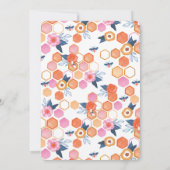 スウィートリトルハニーオンザウェイ|ブラックフローラルビー 招待状 (裏面)