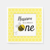 スウィートリトルハニービー1st誕生日パーティー スタンダードカクテルナプキン (正面)