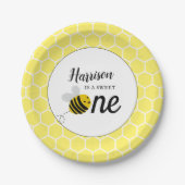 スウィートリトルハニービー1st誕生日パーティー ペーパープレート (正面)