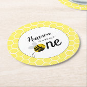 スウィートリトルハニービー1st誕生日パーティー ラウンドペーパーコースター (アングル)