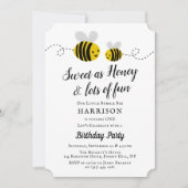 スウィートリトルハニービー1st誕生日パーティー 招待状 (正面)