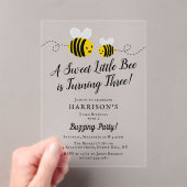 スウィートリトルハニービー3rd誕生日パーティー アクリル招待状 (インサイチュ (ポータブル))
