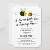 スウィートリトルハニービー3rd誕生日パーティー 招待状 (正面)