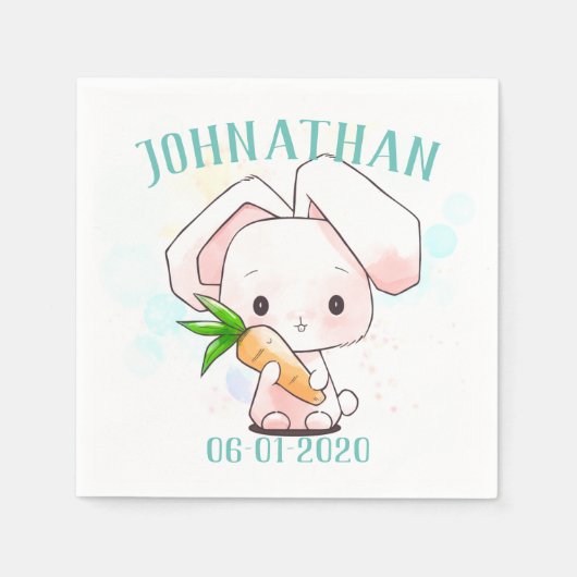 スウィートリトルバニーナプキンズ スタンダードカクテルナプキン (正面)