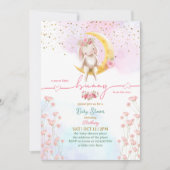 スウィートリトルバニー ベイビーガールシャワー 招待状 (正面)