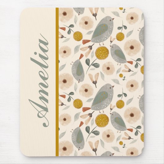 スウィートリトルバードパーソナライズされたマウスパッド マウスパッド (正面)