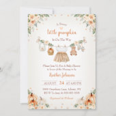 スウィートリトルパンプキン オータムベイビーシャワー 招待状 (正面)
