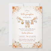 スウィートリトルパンプキン オータムベイビーシャワー 招待状 (正面)