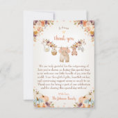 スウィートリトルパンプキン オータム ベイビー シャワー サンキューカード (正面)