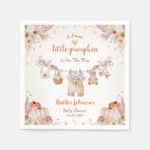 スウィートリトルパンプキン オータム ベイビー シャワー スタンダードカクテルナプキン (正面)