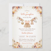 スウィートリトルパンプキン オータム ベイビー シャワー 招待状 (正面)