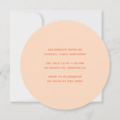 スウィートリトルピーチガールファースト誕生日 招待状 (裏面)