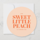 スウィートリトルピーチガールファースト誕生日 招待状 (正面)