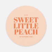 スウィートリトルピーチガールファースト誕生日 招待状