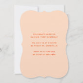 スウィートリトルピーチガールファースト誕生日 招待状